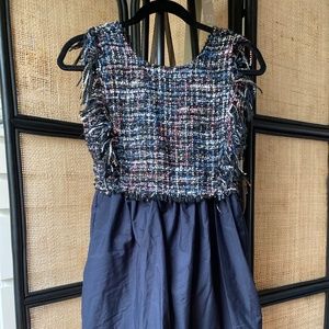 Zara Sleeveless navy dress
